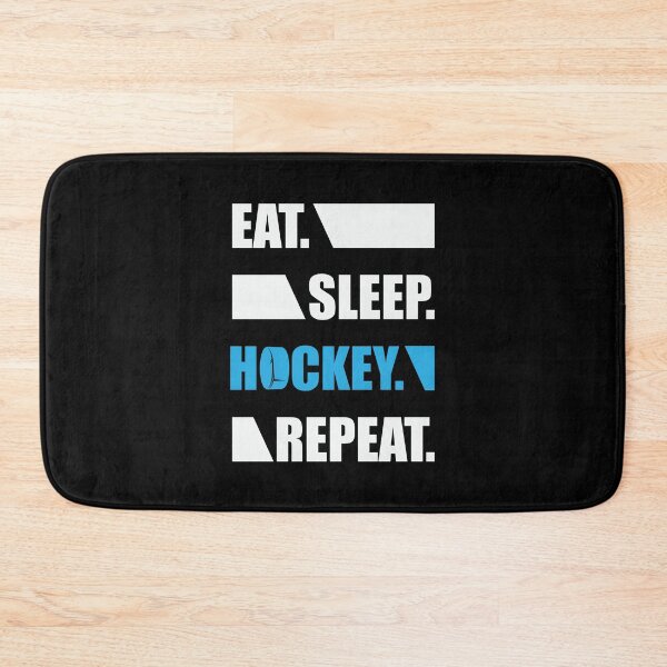 Item preview, EAT SLEEP HOCKEY REPEAT designed and sold by ArtHavenDesign.