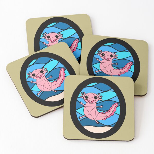 Item preview, Stained Glass Axolotl Cutie  designed and sold by JuliaEnchanted.