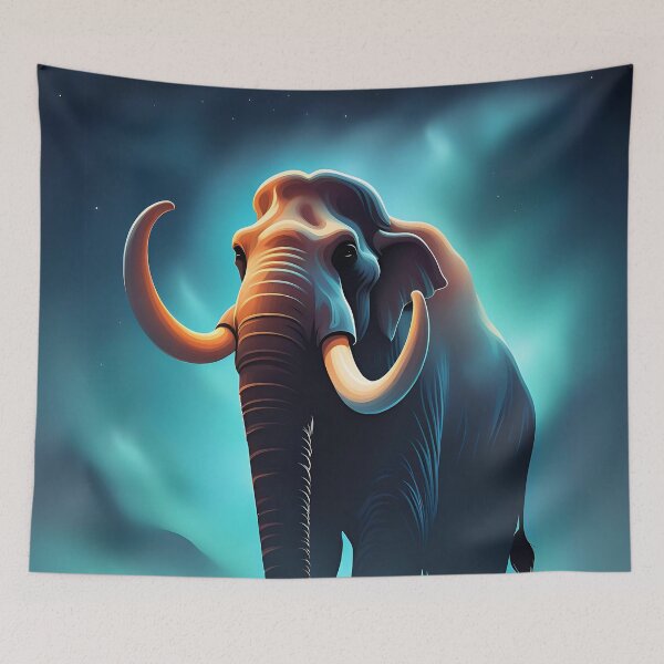 Item preview, Cool mammoth and a human designed and sold by Purr95.
