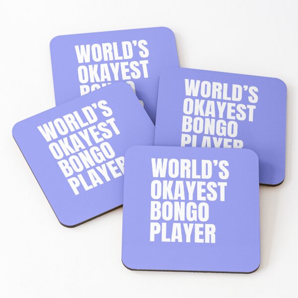 Item preview, World's Okayest Bongo Player - White designed and sold by Cutsandsparks.