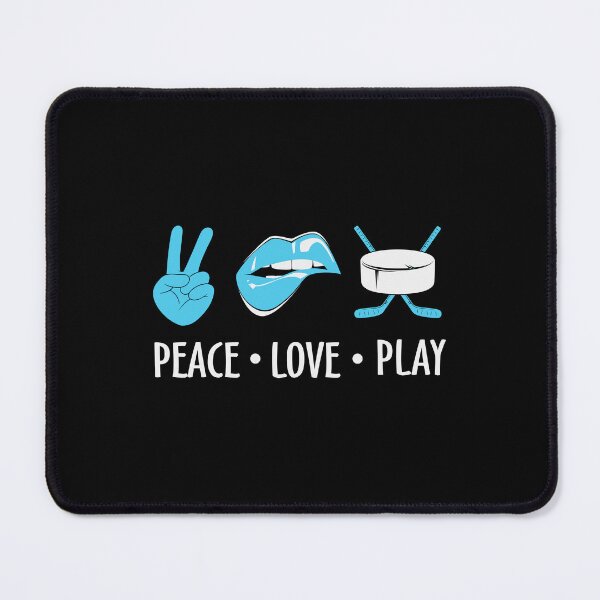 Item preview, Peace Love Play Hockey designed and sold by ArtHavenDesign.