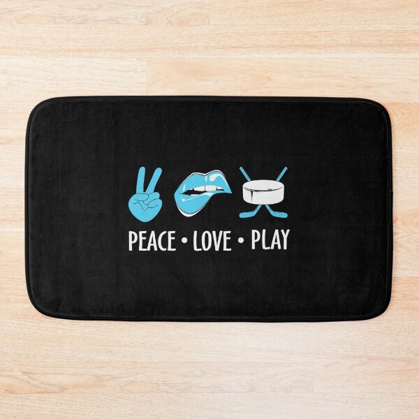 Item preview, Peace Love Play Hockey designed and sold by ArtHavenDesign.