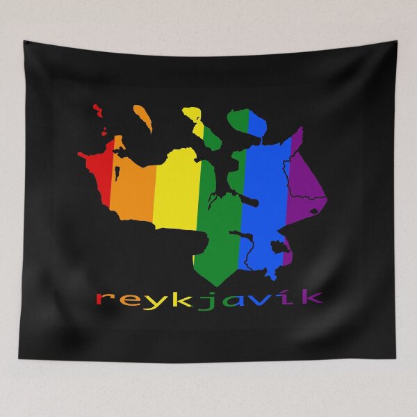 Item preview, Rainbow mAps -  Reykjavik designed and sold by Mirrafoto.