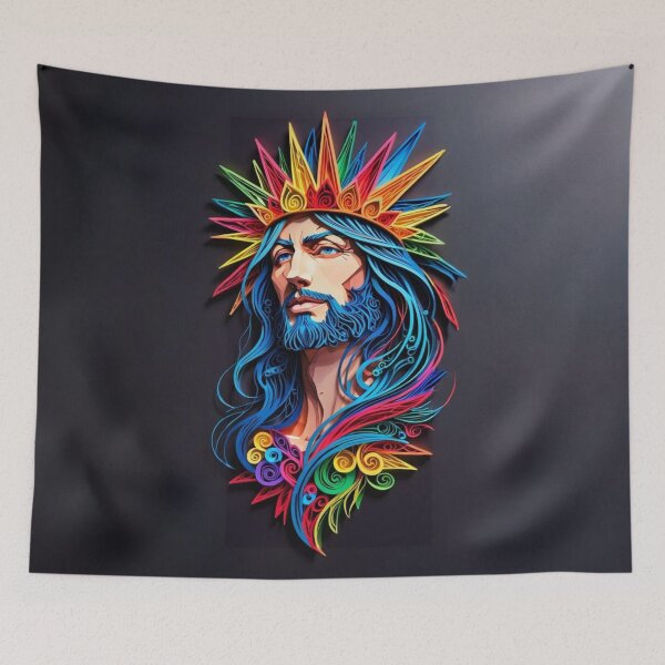 Item preview, Jesus in paper quilling art 1 designed and sold by Warih.