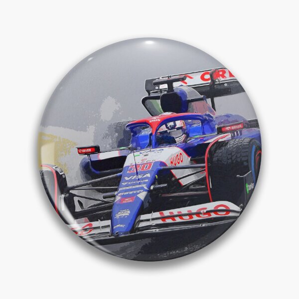 Item preview, Liam Lawson racing in the rain during the 2024 Brazilian Grand Prix at Interlagos watercolor designed and sold by Rodissimus1984.