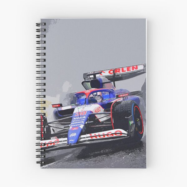 Item preview, Liam Lawson racing in the rain during the 2024 Brazilian Grand Prix at Interlagos watercolor designed and sold by Rodissimus1984.