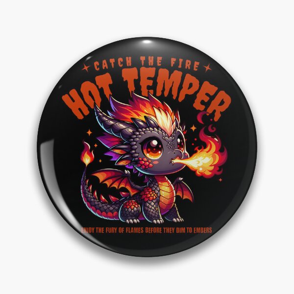 Item preview, Hot Temper - Fiery Dragon Fury designed and sold by Belarte.shop.