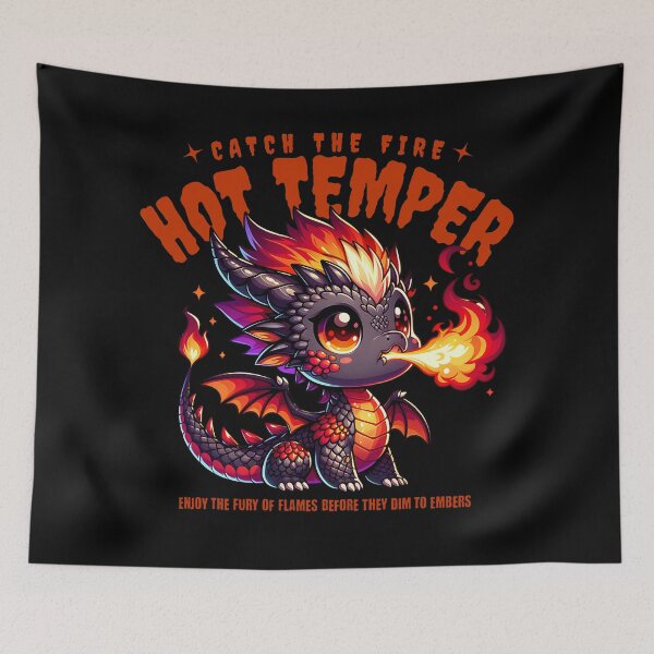 Item preview, Hot Temper - Fiery Dragon Fury designed and sold by Belarte.shop.