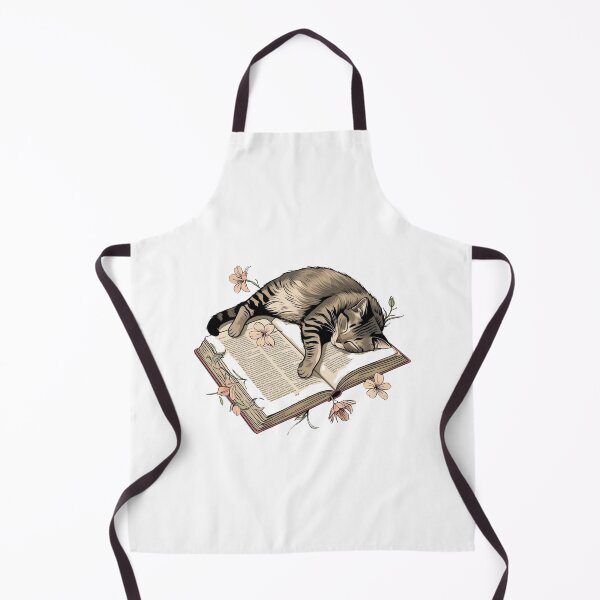 Item preview, cat and book designed and sold by Catophile.