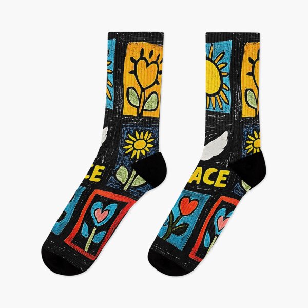 Item preview, White Dove Symbolism in Neo Expressionism and Peace Message with Vibrant Floral Patterns on Black Background Digital AI Art designed and sold by OlfactoART Studio.