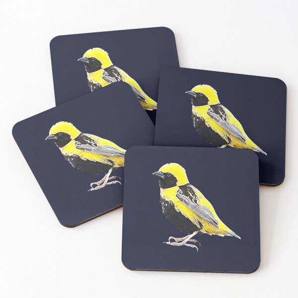 Item preview, Yellow-crowned Bishop White Alternate Design  designed and sold by designsasstultd.
