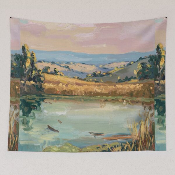 Item preview, French Idyllic Countryside at Dawn. Art By Carraann  designed and sold by CARRAANN.