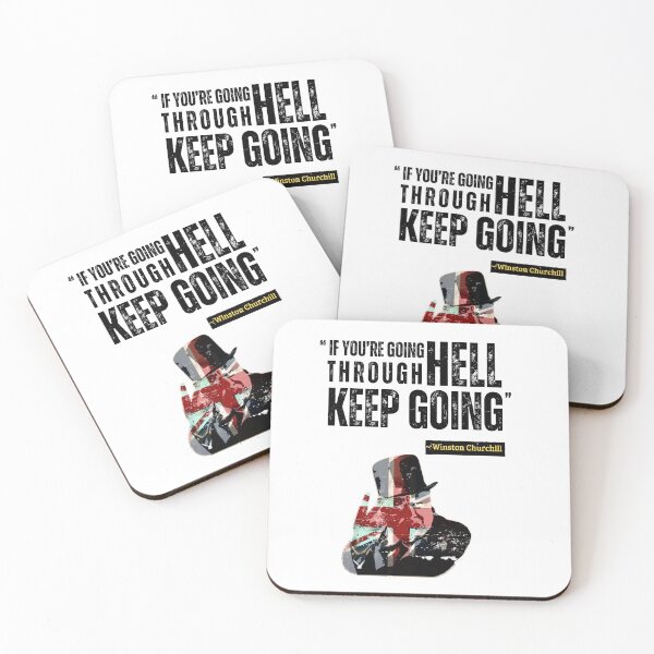 Item preview, Winston Churchill Quote "If You're Going Through Hell" designed and sold by WallArt01.