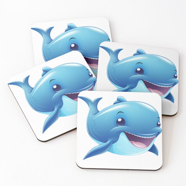 Item preview, Cute Smiling Cartoon Blue Whale Illustration for Kids designed and sold by jlprime.