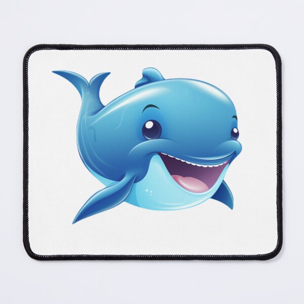 Item preview, Cute Smiling Cartoon Blue Whale Illustration for Kids designed and sold by jlprime.