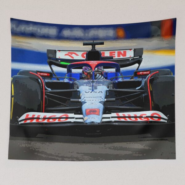 Item preview, Daniel Ricciardo racing his 2024 F1 car in his last Grand Prix abstract designed and sold by Rodissimus1984.