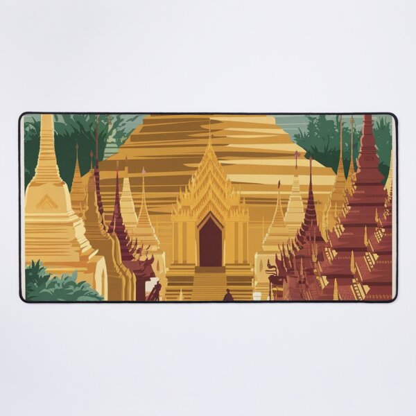 Item preview, Yangon Vintage Travel Poster designed and sold by TravelerRat.