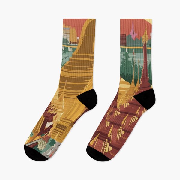Item preview, Yangon Vintage Travel Poster designed and sold by TravelerRat.