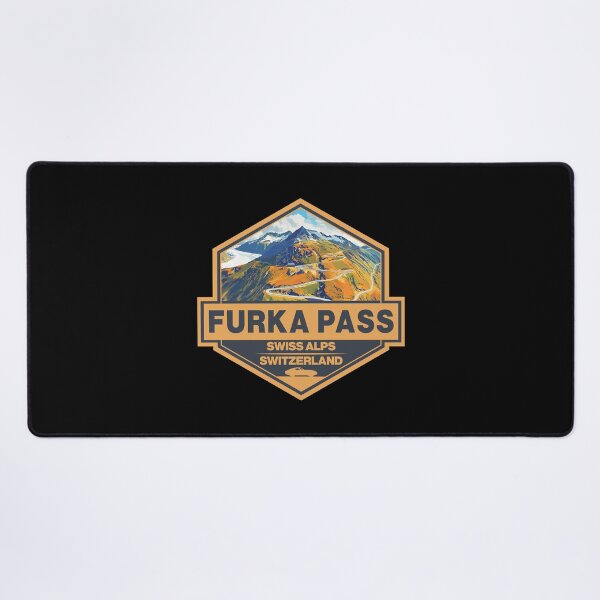 Item preview, Furka Pass Switzerland Travel Art Badge designed and sold by KrisSidDesigns.