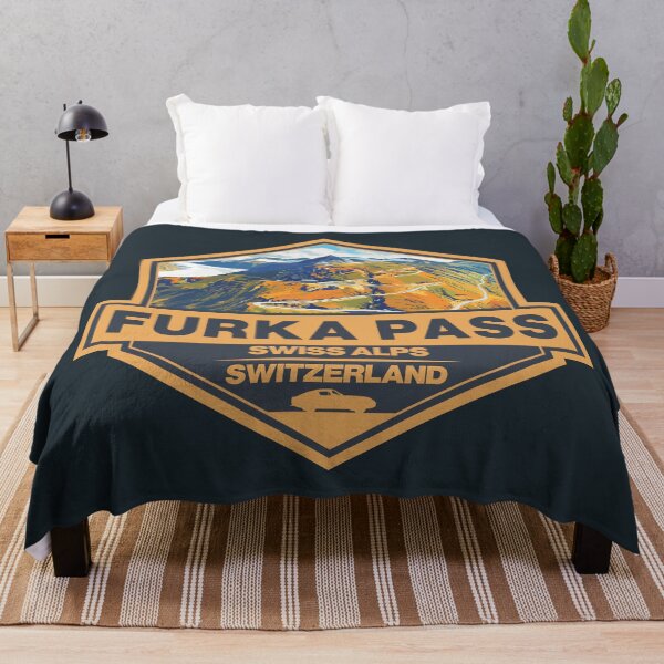 Item preview, Furka Pass Switzerland Travel Art Badge designed and sold by KrisSidDesigns.