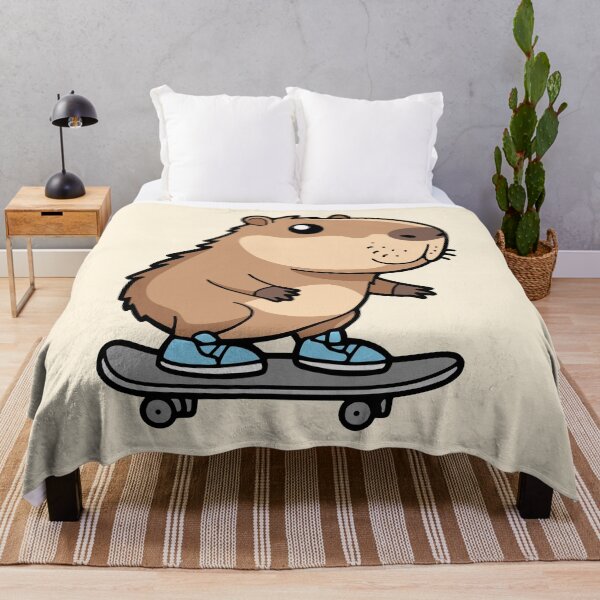Item preview, Kawaii Skateboarding Capybara designed and sold by PMCreative.