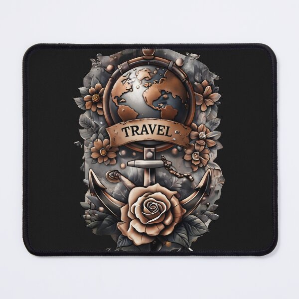 Item preview, Nostalgic tattoo design with globe and anchor designed and sold by Ink & Fabric.