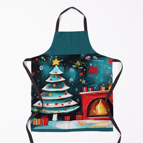 Item preview, Whimsical Christmas Cheer - Decorated Tree, Shining Star, and Cozy Fireplace: Merry XMAS designed and sold by OlfactoART Studio.