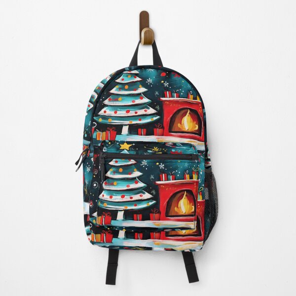Item preview, Whimsical Christmas Cheer - Decorated Tree, Shining Star, and Cozy Fireplace: Merry XMAS designed and sold by OlfactoART Studio.