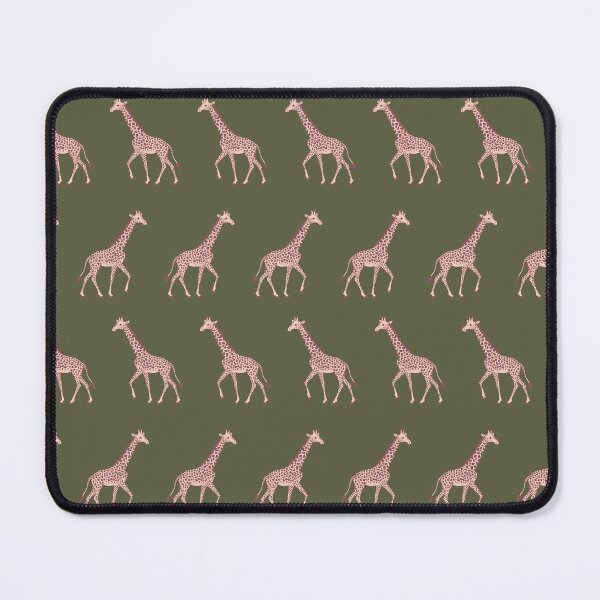 Item preview, Giraffe Parade - Blush & Dark Pink on Army Green designed and sold by fancyashell.
