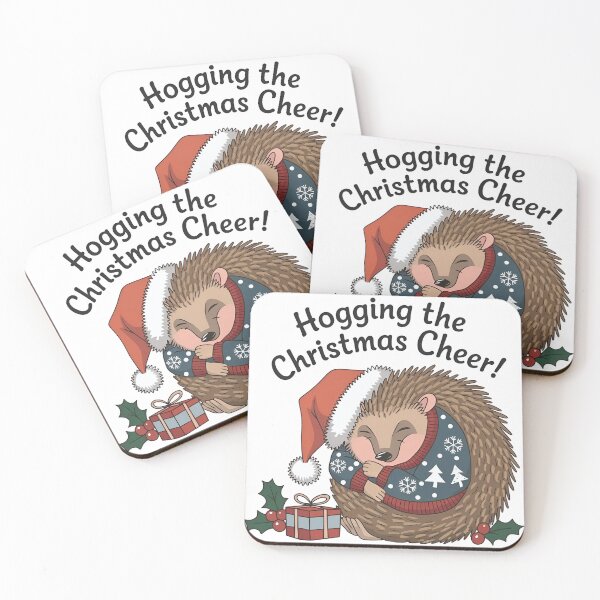 Item preview, Hogging The Christmas Cheer ,Christmas Funny Hedgehog designed and sold by luannsemmsobre.
