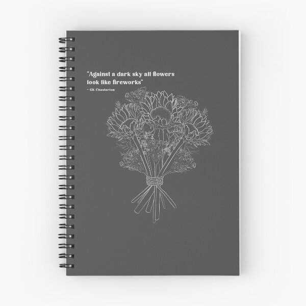 Item preview, Against A Dark Sky All Flowers Look Like Fireworks GK Chesterton designed and sold by WilfredsWords.