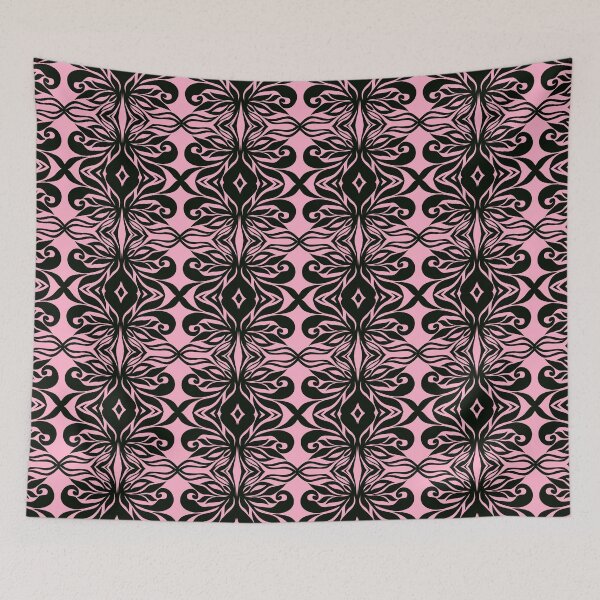 Item preview, Floral Symmetries: Black and Pink 3 designed and sold by AneissPiaf.