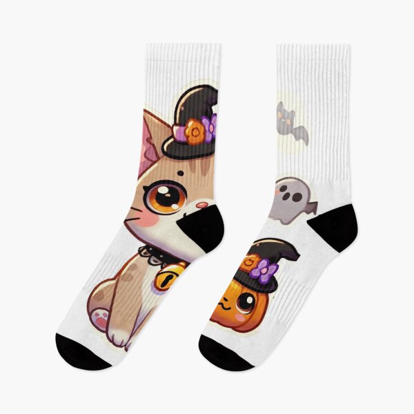 Item preview, Adorable Halloween Cat with Witch Hat designed and sold by Ideaunluck-shop.