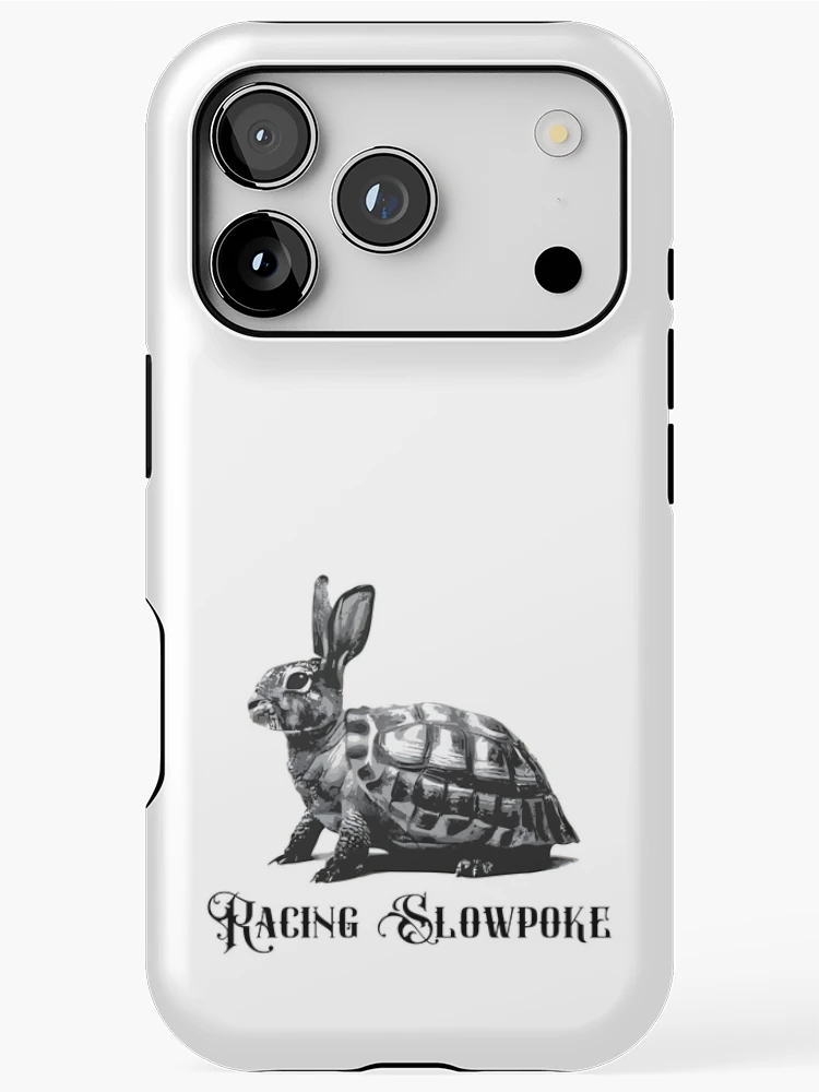 Thumbnail 1 of 4, iPhone Case, Racing Slowpoke: Turtle-Rabbit Fusion designed and sold by GorinART.
