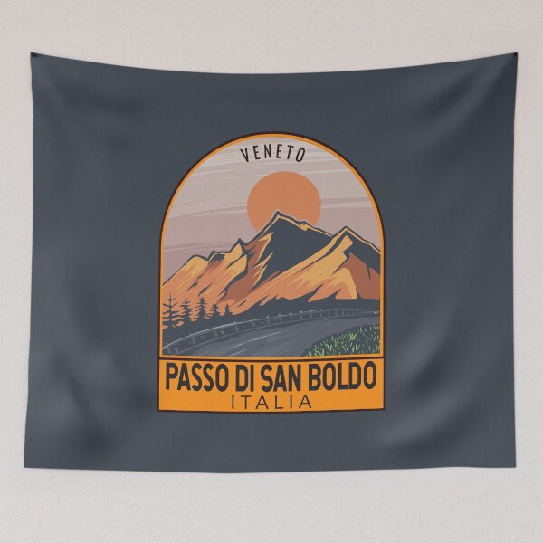 Item preview, Passo di San Boldo Italy San Boldo Pass Retro Travel Emblem designed and sold by KrisSidDesigns.