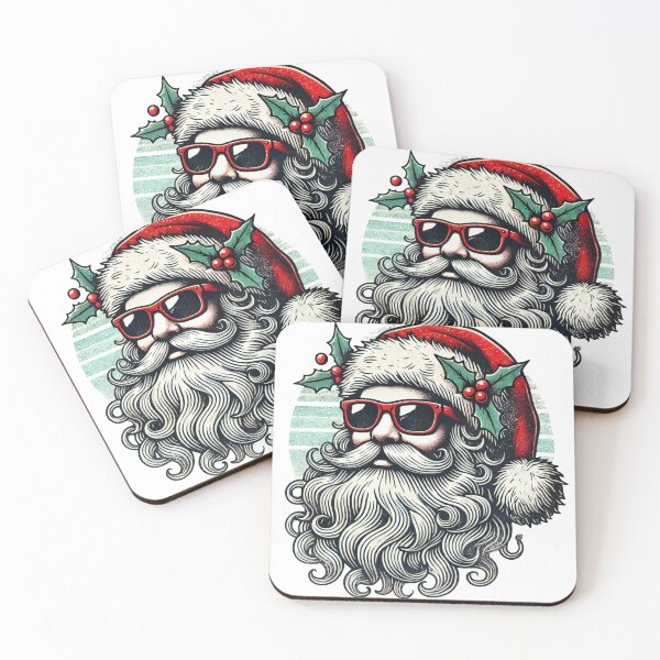 Item preview, Cool Santa with Sunglasses and Holly designed and sold by lubushop1.