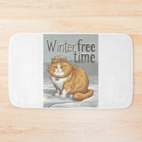 Item preview, Whimsical Winter Cat Illustration – Cozy Free Time designed and sold by Cherry-Cat.