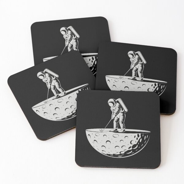 Item preview, Space golf. An astronaut plays golf on the half moon. designed and sold by GGZebra.