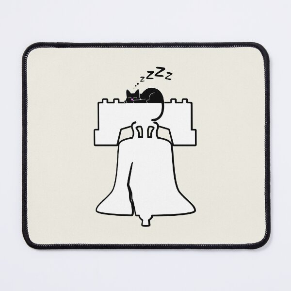 Item preview, Sleeping Cat on Liberty Bell Pennsylvania State Pride for Pet Lovers designed and sold by GoblinBoutique.