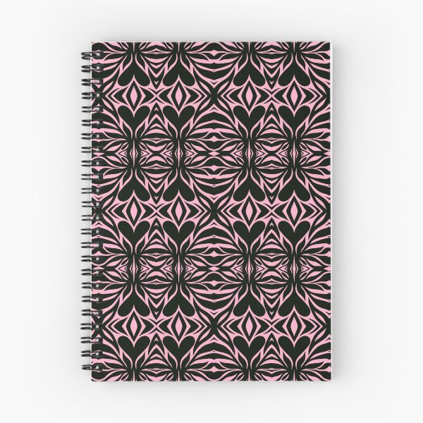 Aperçu de l'œuvre Symétries florales : noir et rose 5 créée et vendue par AneissPiaf.