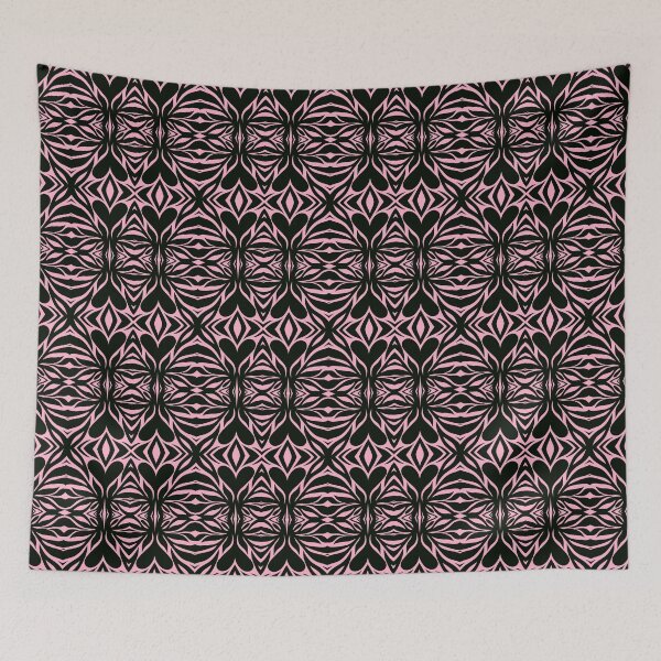 Item preview, Floral Symmetries: Black and Pink 5 designed and sold by AneissPiaf.