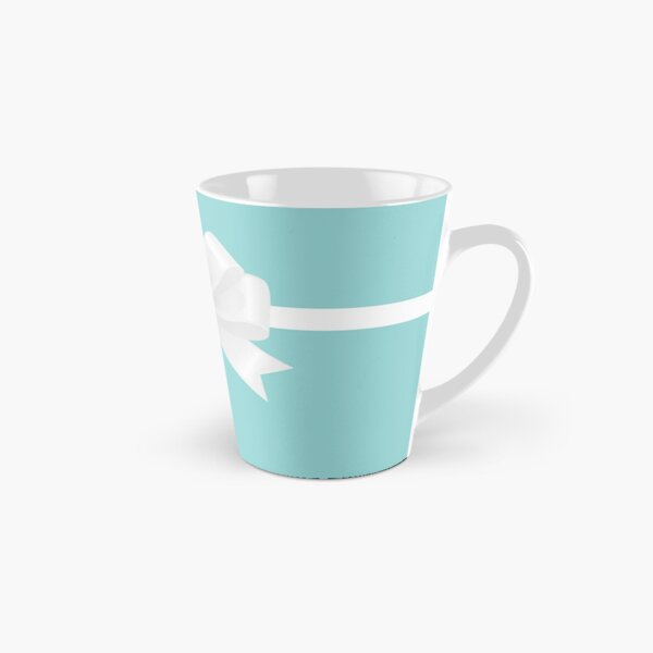 Elephants Drinking in Turquoise White Mug White Ceramic Tea Cup