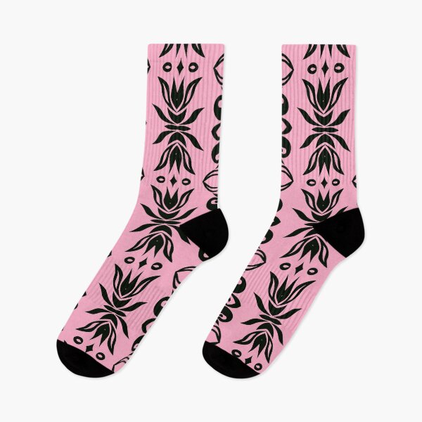 Item preview, Floral Symmetries: Black and Pink 8 designed and sold by AneissPiaf.