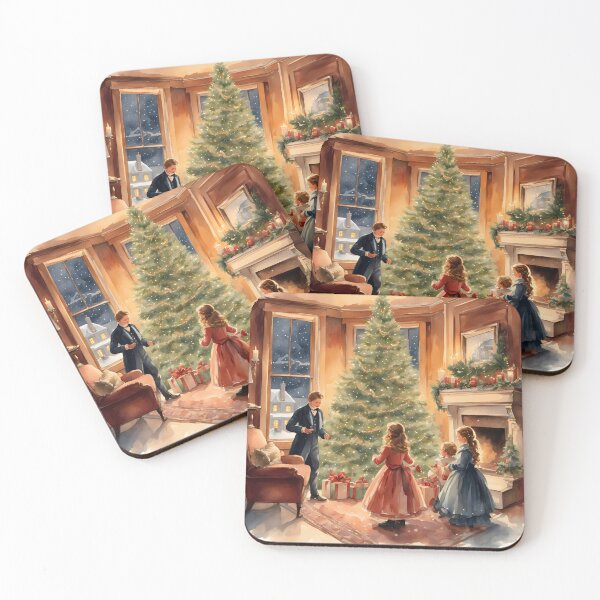 Item preview, Vintage watercolor Christmas Night designed and sold by All-About-Life.