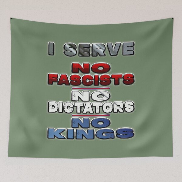 Item preview, I Serve No Fascists, Dictators, or Kings designed and sold by Nomadic Spirit Studios.