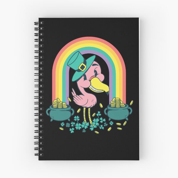 Item preview, St. Patrick's Day Flamingo Rainbow shirt designed and sold by DrawHandArt.