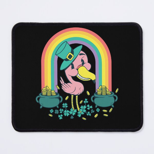 Item preview, St. Patrick's Day Flamingo Rainbow shirt designed and sold by DrawHandArt.