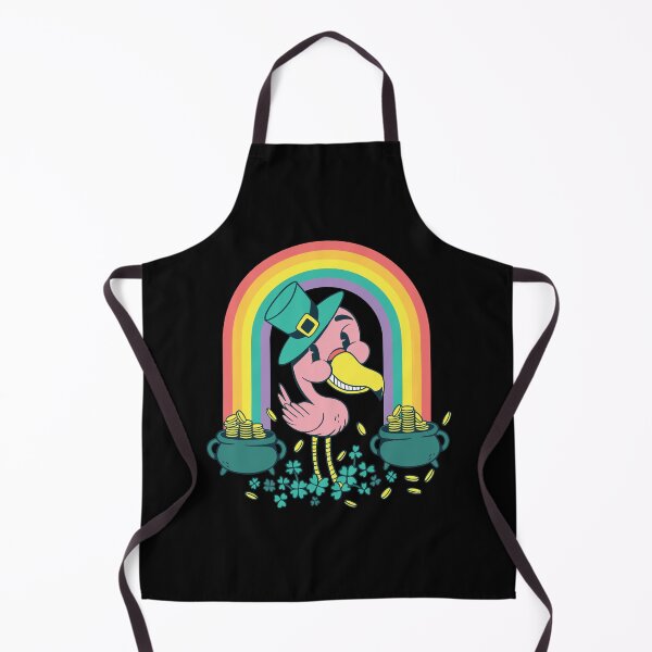 Item preview, St. Patrick's Day Flamingo Rainbow shirt designed and sold by DrawHandArt.