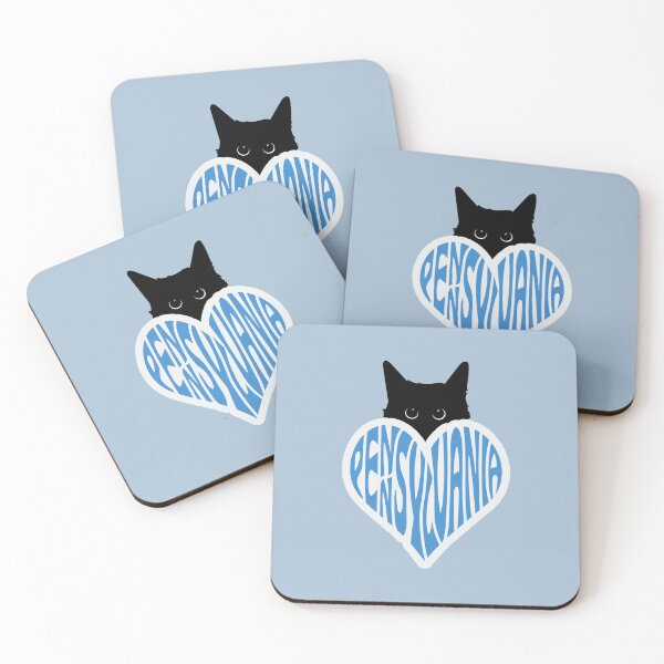 Item preview, Cat Hearts Pennsylvania, State Pride for Pet Lovers designed and sold by GoblinBoutique.