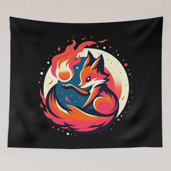 Item preview, Fox Cub Playing with Fireball, Ai Generated Art  designed and sold by ACC .